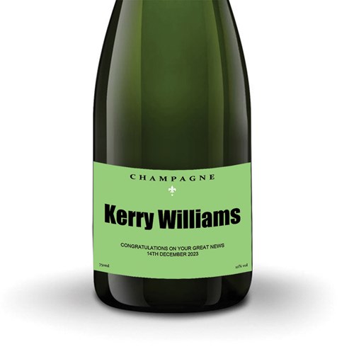 Personalised Champagne - Green Label - Celebrate in Style